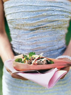 barbecue duck salad with palm sugar dressing