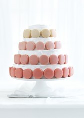 macaron and vanilla layer cake