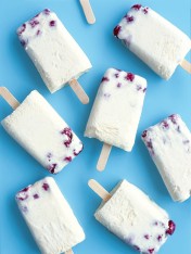 raspberry semifreddo popsicles
