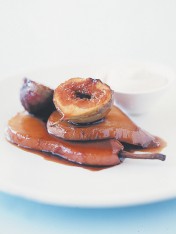 sugar-grilled fruit with cinnamon yoghurt