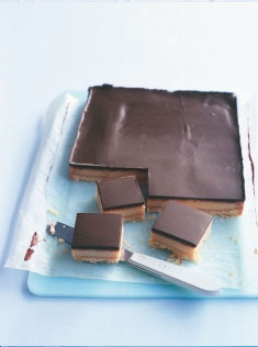 chocolate-caramel slice