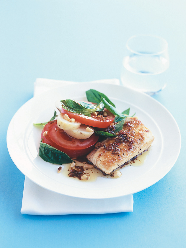 pan-fried snapper with preserved lemon dressing