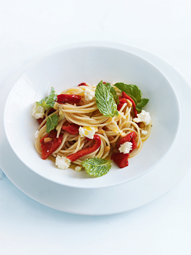 roasted capsicum and ricotta pasta