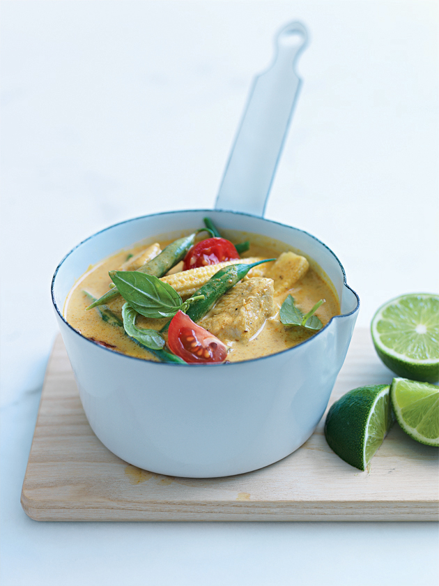 thai chicken and bean curry
