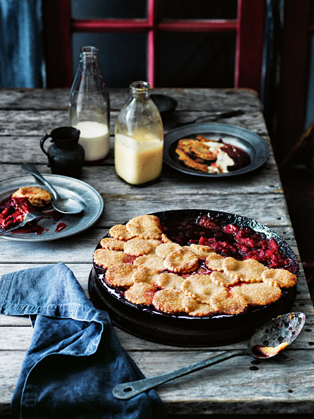 Rhubarb Apple And Raspberry Pie Donna Hay