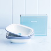 enamel rectangular pie dish – small set of 4 enamel rectangular pie dish – small set of 4