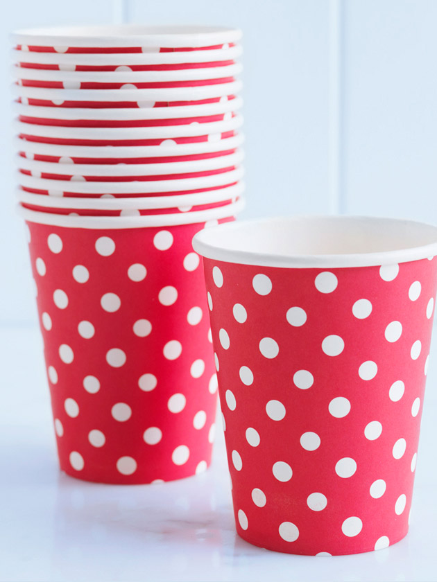 paper cups – polka dot red paper cups – polka dot red
