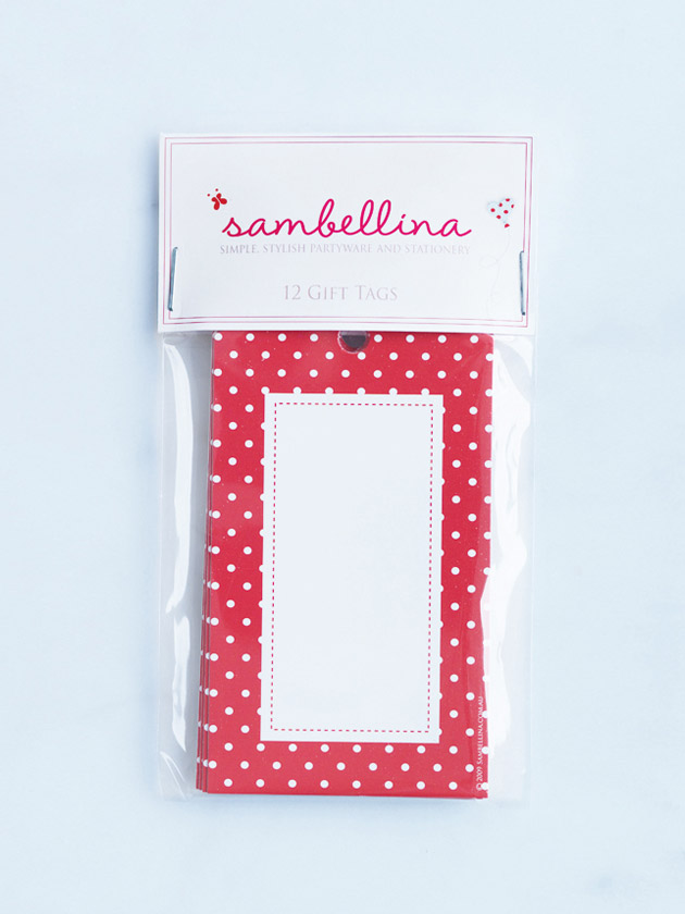 polka dot gift tags – red polka dot gift tags – red