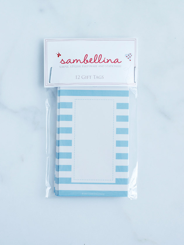 striped gift tags – blue striped gift tags – blue