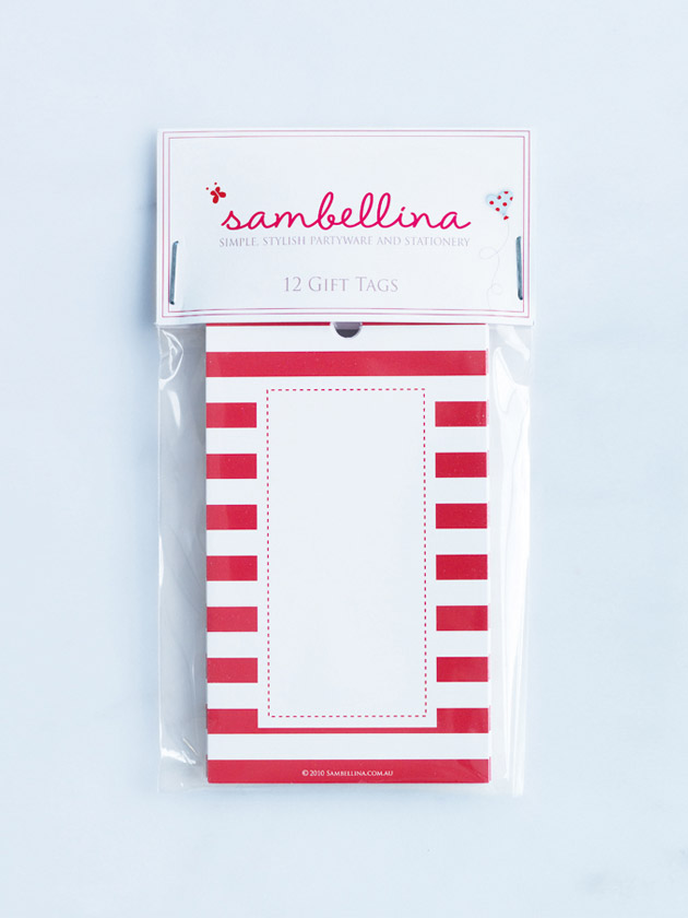 striped gift tags – red striped gift tags – red