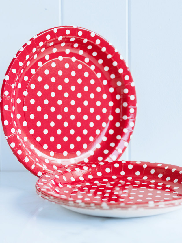 paper plates – polka dot red paper plates – polka dot red