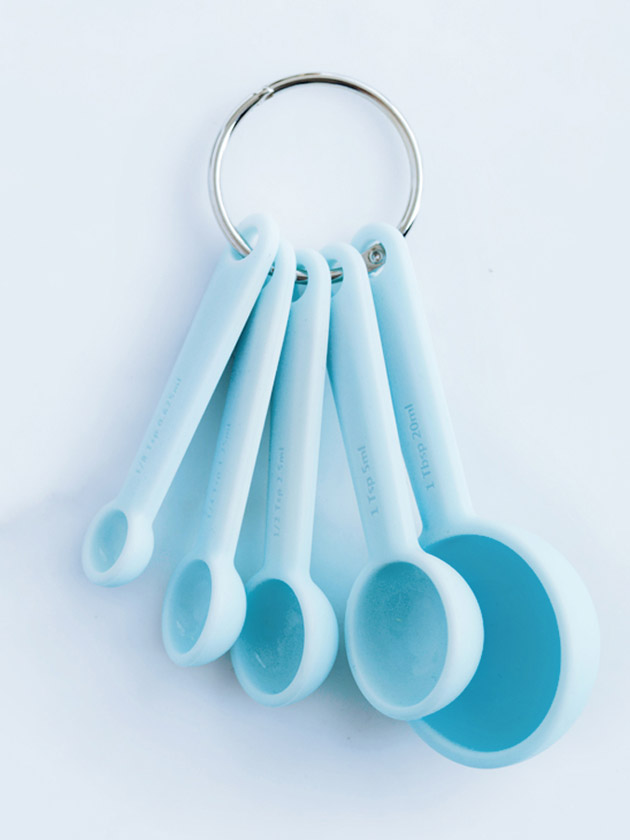 silicone measuring spoons - blue silicone measuring spoons - blue