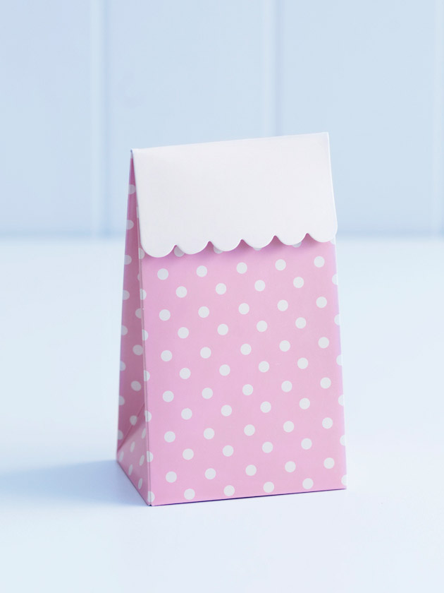 party treat boxes – pink polka party treat boxes – pink polka