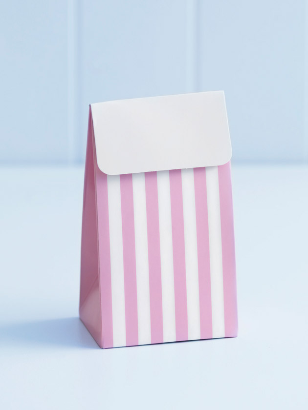party treat boxes – pink stripes party treat boxes – pink stripes