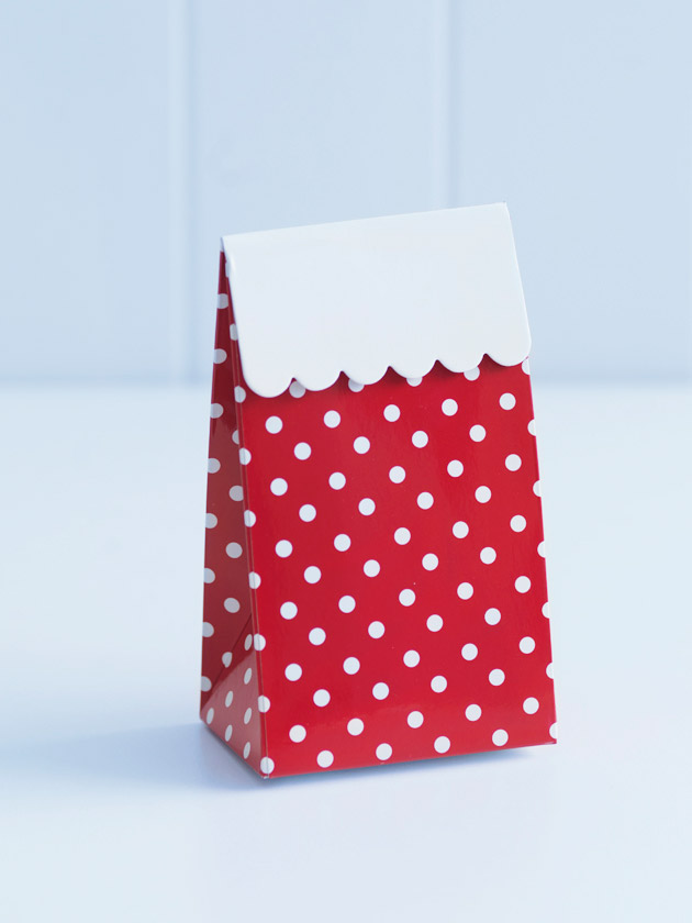 party treat boxes – polka red party treat boxes – polka red