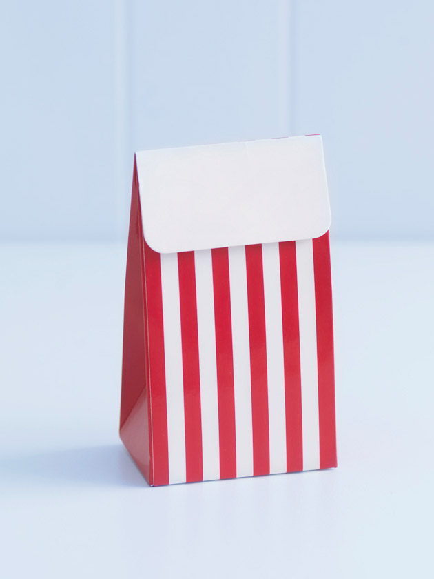 party treat boxes – red stripes party treat boxes – red stripes